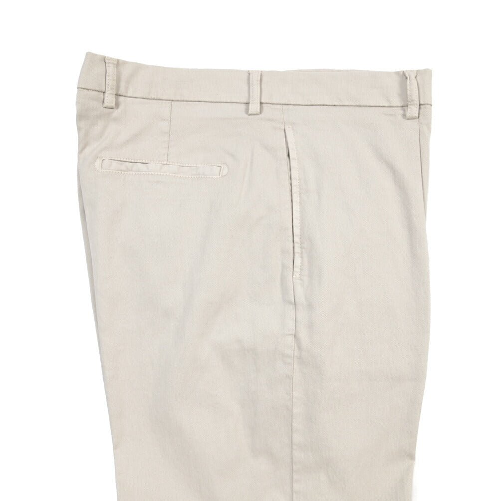 BERWICH “CHIAIA LONG - GD” リヨセル混コットン ワンタックストレッチパンツ ライトグレー(pomice008) 52 | GUARDAROBA MILANO OFFICIAL STORE
