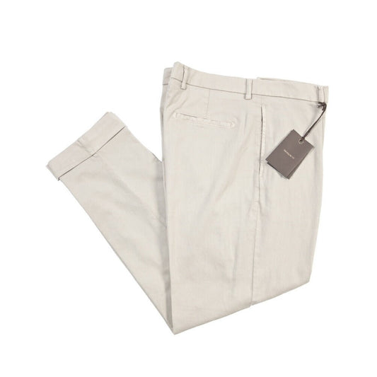 BERWICH “CHIAIA LONG - GD” リヨセル混コットン ワンタックストレッチパンツ ライトグレー(pomice008) 52 | GUARDAROBA MILANO OFFICIAL STORE