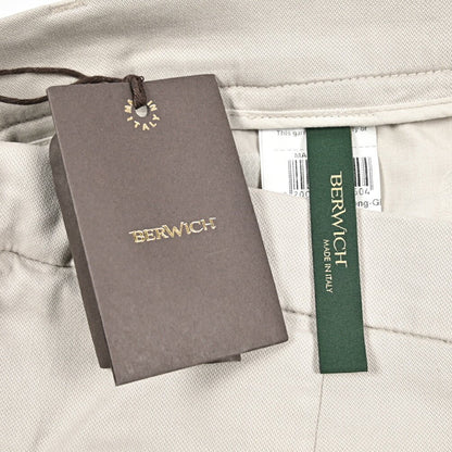 BERWICH “CHIAIA LONG - GD” ストレッチコットンチノ ワンタックパンツ グレージュ(pomice008) 50 | GUARDAROBA MILANO OFFICIAL STORE