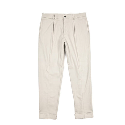 BERWICH “CHIAIA LONG - GD” ストレッチコットンチノ ワンタックパンツ グレージュ(pomice008) 50 | GUARDAROBA MILANO OFFICIAL STORE