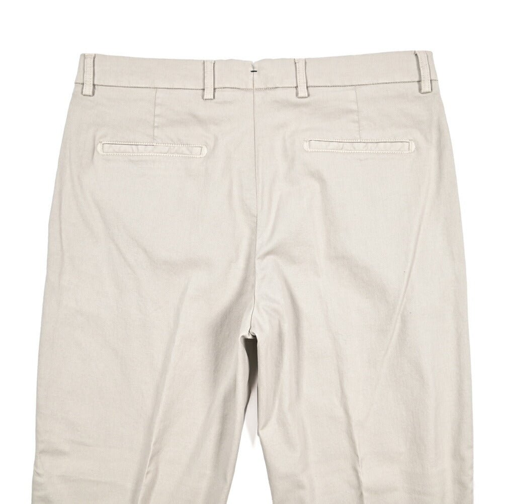 BERWICH “CHIAIA LONG - GD” ストレッチコットンチノ ワンタックパンツ グレージュ(pomice008) 50 | GUARDAROBA MILANO OFFICIAL STORE