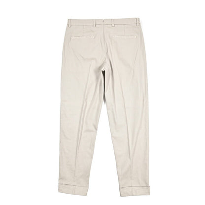 BERWICH “CHIAIA LONG - GD” ストレッチコットンチノ ワンタックパンツ グレージュ(pomice008) 50 | GUARDAROBA MILANO OFFICIAL STORE