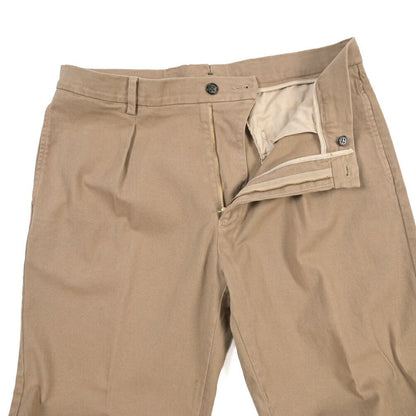 BERWICH “CHIAIA LONG-GD” ストレッチコットン ワンタックパンツ ブラウン(noce724) 50 | GUARDAROBA MILANO OFFICIAL STORE