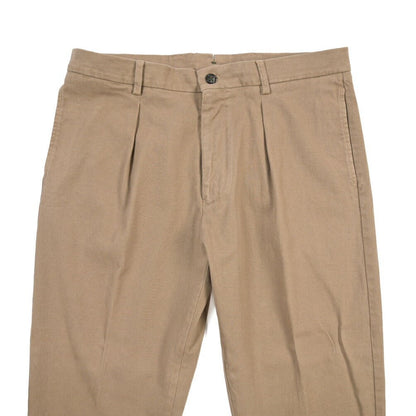 BERWICH “CHIAIA LONG-GD” ストレッチコットン ワンタックパンツ ブラウン(noce724) 50 | GUARDAROBA MILANO OFFICIAL STORE