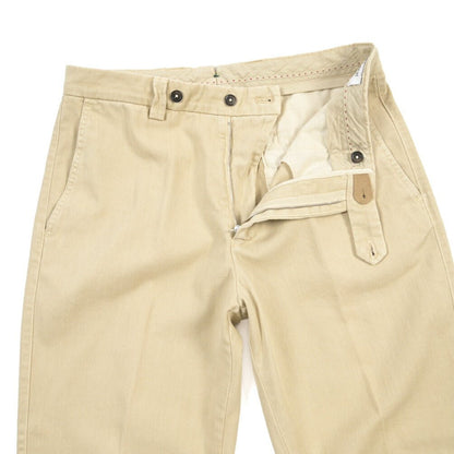 BERWICH “CHIAIAFF - GD” コットン100% ノータックチノパンツ ベージュ(old722) 48 | GUARDAROBA MILANO OFFICIAL STORE