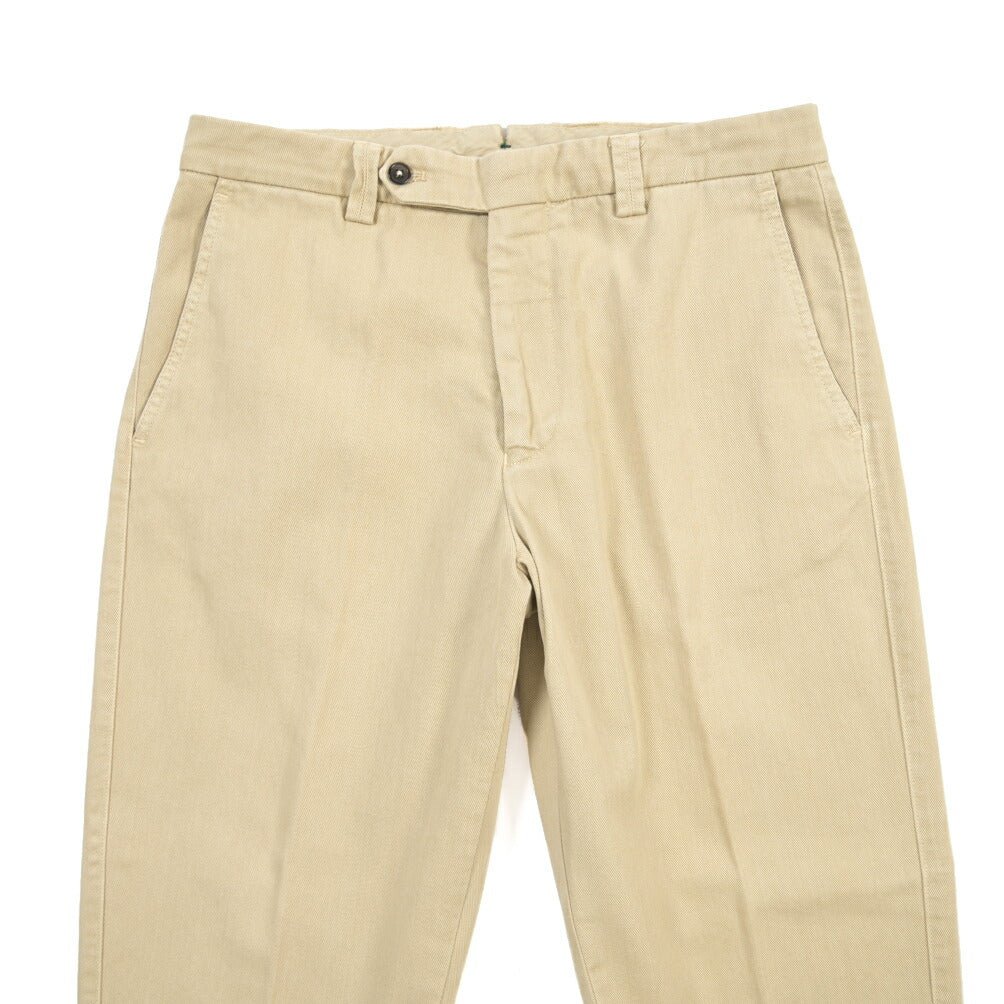 BERWICH “CHIAIAFF - GD” コットン100% ノータックチノパンツ ベージュ(old722) 48 | GUARDAROBA MILANO OFFICIAL STORE