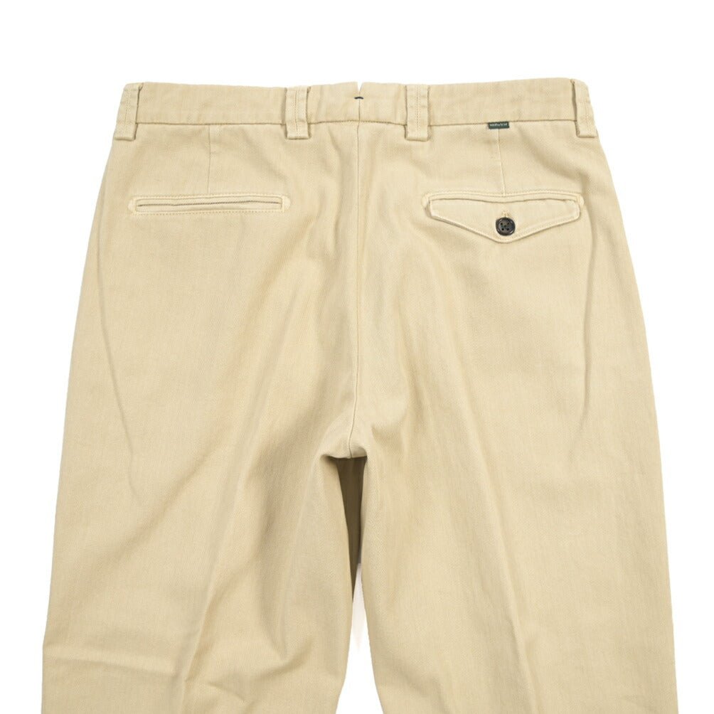 BERWICH “CHIAIAFF - GD” コットン100% ノータックチノパンツ ベージュ(old722) 48 | GUARDAROBA MILANO OFFICIAL STORE