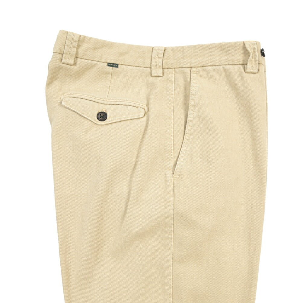 BERWICH “CHIAIAFF - GD” コットン100% ノータックチノパンツ ベージュ(old722) 48 | GUARDAROBA MILANO OFFICIAL STORE