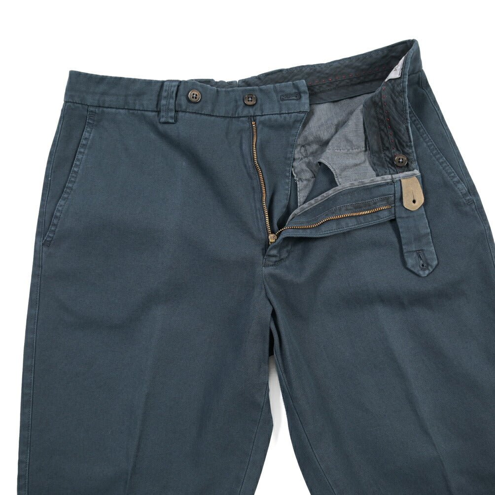 BERWICH “CHIAIAFF - GD” リネン混コットン ノータックパンツ ネイビー(old339) 46 | GUARDAROBA MILANO OFFICIAL STORE