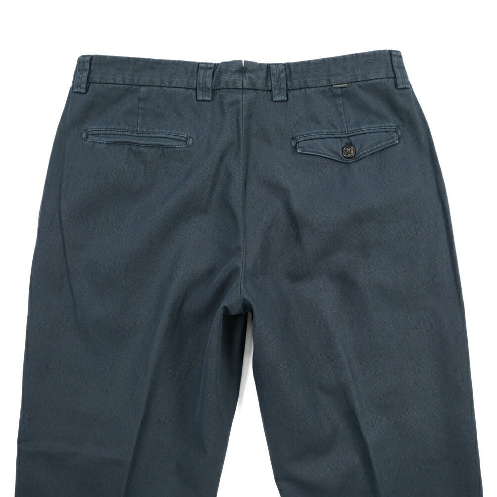 BERWICH “CHIAIAFF - GD” リネン混コットン ノータックパンツ ネイビー(old339) 46 | GUARDAROBA MILANO OFFICIAL STORE
