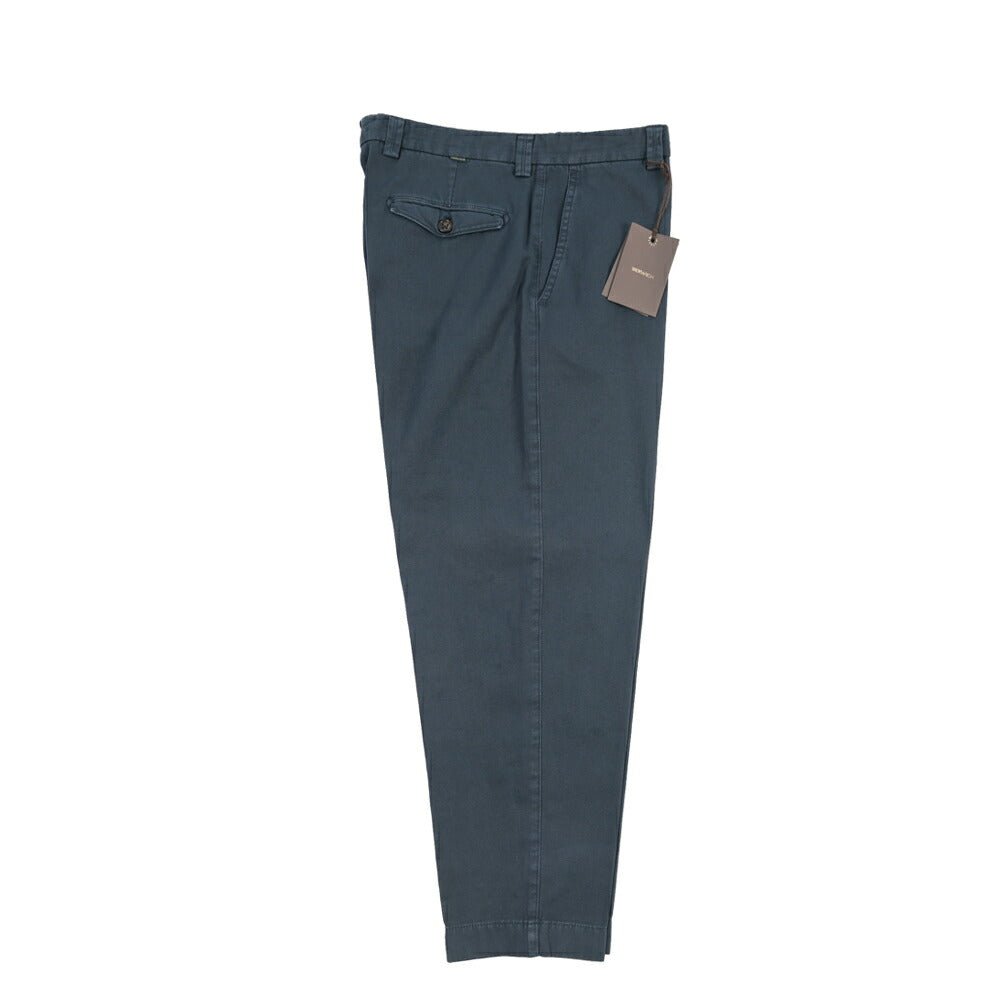 BERWICH “CHIAIAFF - GD” リネン混コットン ノータックパンツ ネイビー(old339) 46 | GUARDAROBA MILANO OFFICIAL STORE