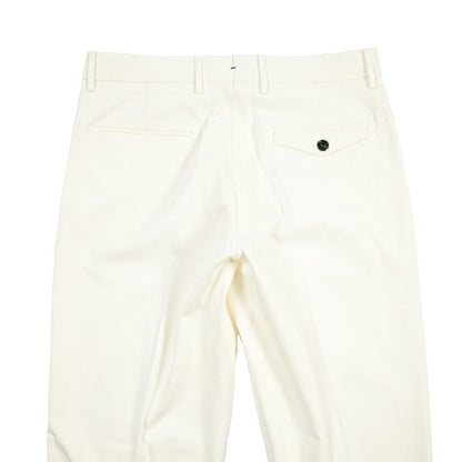 BERWICH “CHIAIAFF LONG” ストレッチコットン ノータックチノパンツ ホワイト(white) 46 | GUARDAROBA MILANO OFFICIAL STORE