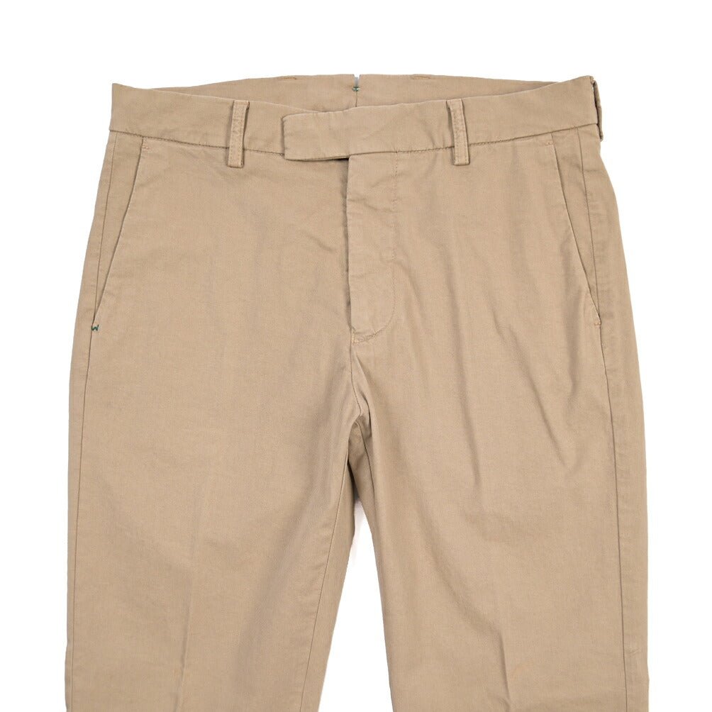 BERWICH “DAB FF CROP-GD” ストレッチコットン ノータックチノパンツ ベージュ(noce724) 46 | GUARDAROBA MILANO OFFICIAL STORE