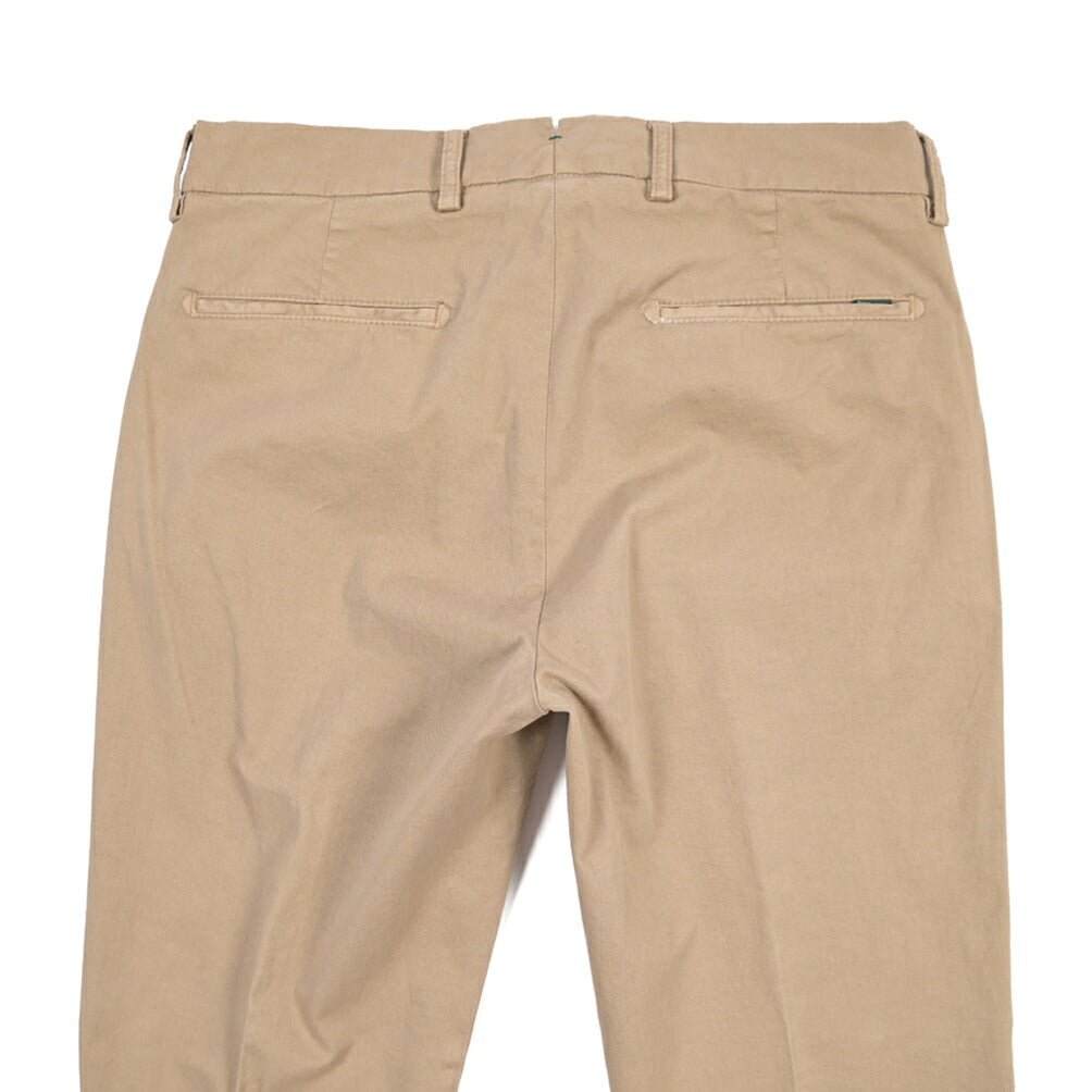 BERWICH “DAB FF CROP-GD” ストレッチコットン ノータックチノパンツ ベージュ(noce724) 46 | GUARDAROBA MILANO OFFICIAL STORE