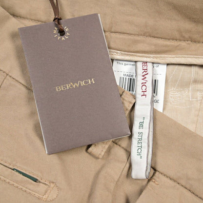 BERWICH “DAB FF CROP-GD” ストレッチコットン ノータックチノパンツ ベージュ(noce724) 46 | GUARDAROBA MILANO OFFICIAL STORE