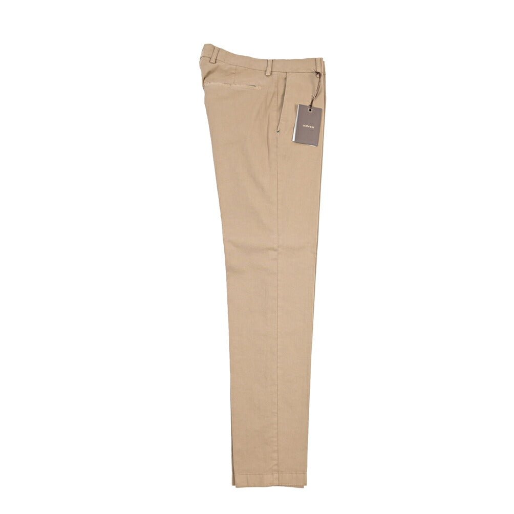 BERWICH “DAB FF CROP-GD” ストレッチコットン ノータックチノパンツ ベージュ(noce724) 46 | GUARDAROBA MILANO OFFICIAL STORE