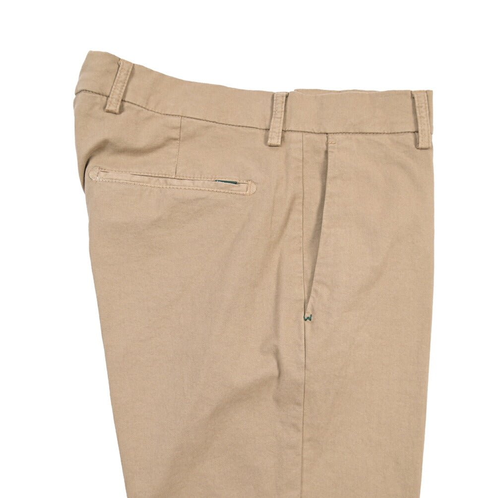 BERWICH “DAB FF CROP-GD” ストレッチコットン ノータックチノパンツ ベージュ(noce724) 46 | GUARDAROBA MILANO OFFICIAL STORE