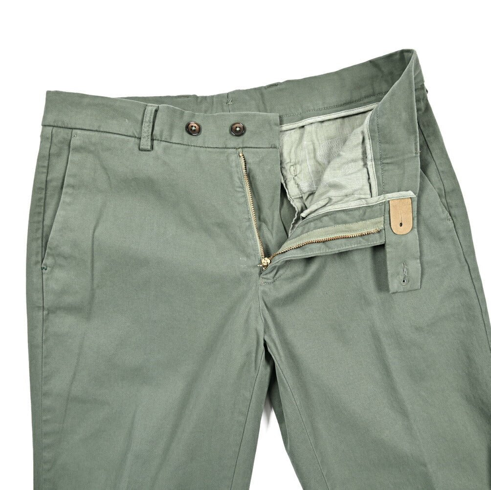 BERWICH “DABFF - GD ストレッチコットン ノータックチノパンツ カーキグリーン(verde821) 46 | GUARDAROBA MILANO OFFICIAL STORE
