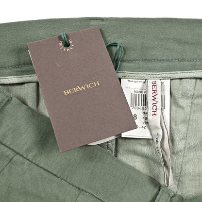 BERWICH “DABFF - GD ストレッチコットン ノータックチノパンツ カーキグリーン(verde821) 46 | GUARDAROBA MILANO OFFICIAL STORE