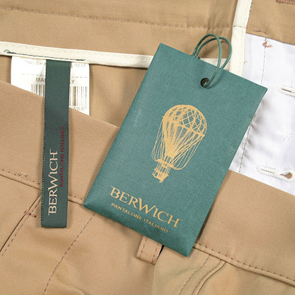 BERWICH “FATIGUE 185” コットン100% ベイカーパンツ ベージュ(khaki) 48 | GUARDAROBA MILANO OFFICIAL STORE