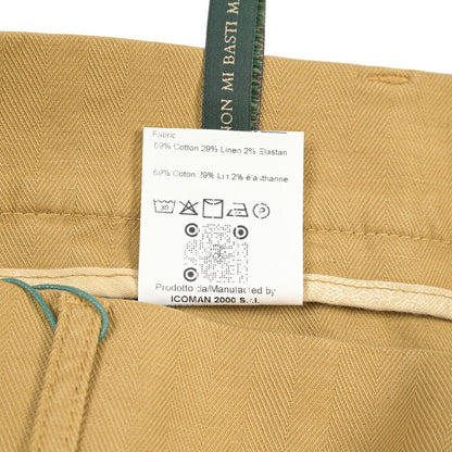 BERWICH “FATIGUE 185-GD” リネン混コットン ベイカーパンツ ベージュ(beige591) 48 | GUARDAROBA MILANO OFFICIAL STORE