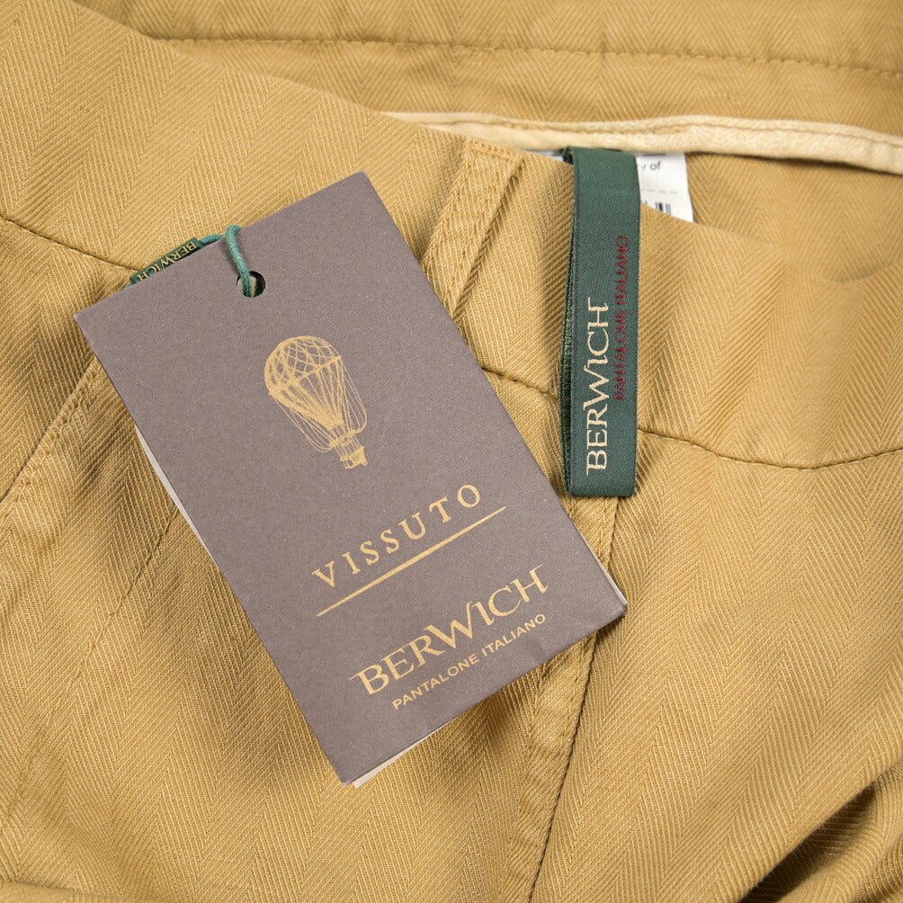 BERWICH “FATIGUE 185-GD” リネン混コットン ベイカーパンツ ベージュ(beige591) 48 | GUARDAROBA MILANO OFFICIAL STORE