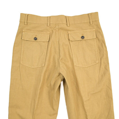 BERWICH “FATIGUE 185-GD” リネン混コットン ベイカーパンツ ベージュ(beige591) 48 | GUARDAROBA MILANO OFFICIAL STORE