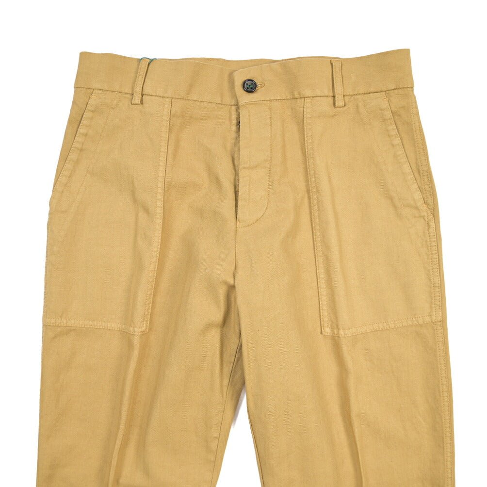 BERWICH “FATIGUE 185-GD” リネン混コットン ベイカーパンツ ベージュ(beige591) 48 | GUARDAROBA MILANO OFFICIAL STORE