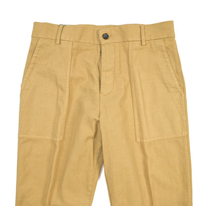 BERWICH “FATIGUE 185-GD” リネン混コットン ベイカーパンツ ベージュ(beige591) 48 | GUARDAROBA MILANO OFFICIAL STORE