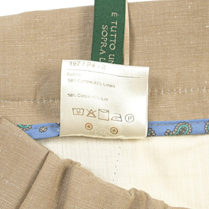 BERWICH “GLOBE CARGO” リネン混コットン カーゴパンツ ベージュ(beige) 50 | GUARDAROBA MILANO OFFICIAL STORE