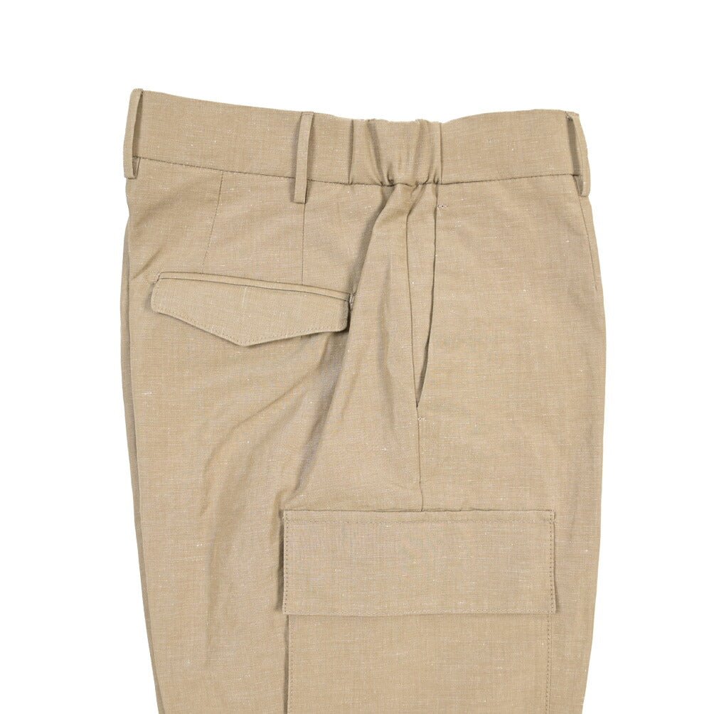 BERWICH “GLOBE CARGO” リネン混コットン カーゴパンツ ベージュ(beige) 50 | GUARDAROBA MILANO OFFICIAL STORE