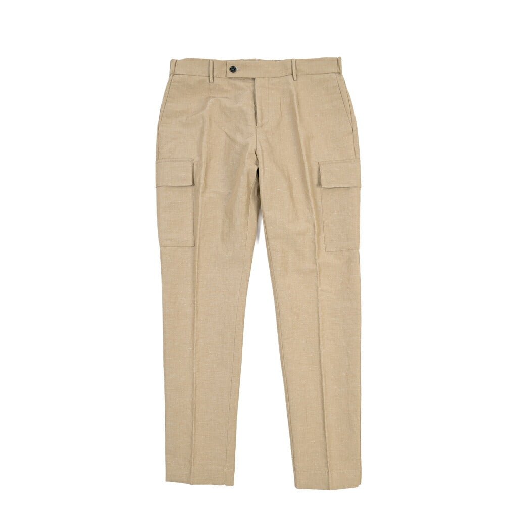 BERWICH “GLOBE CARGO” リネン混コットン カーゴパンツ ベージュ(beige) 50 | GUARDAROBA MILANO OFFICIAL STORE