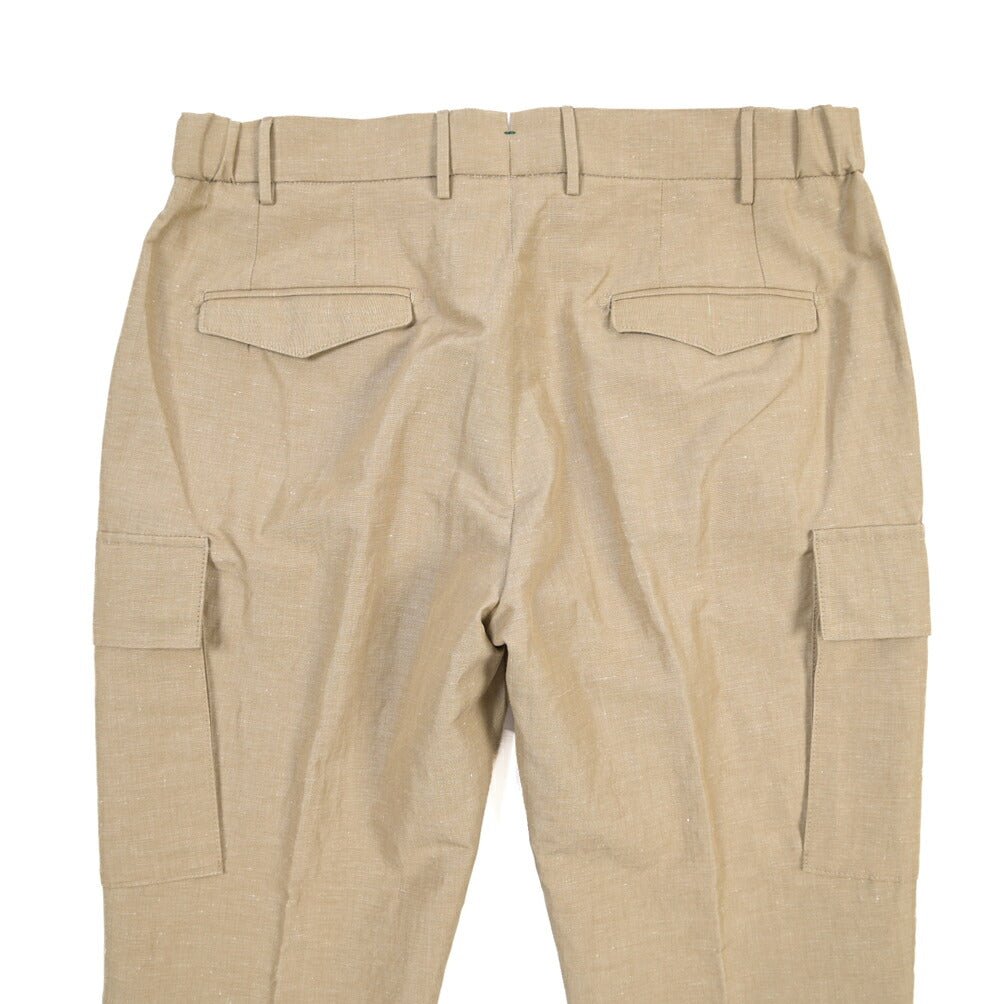 BERWICH “GLOBE CARGO” リネン混コットン カーゴパンツ ベージュ(beige) 50 | GUARDAROBA MILANO OFFICIAL STORE