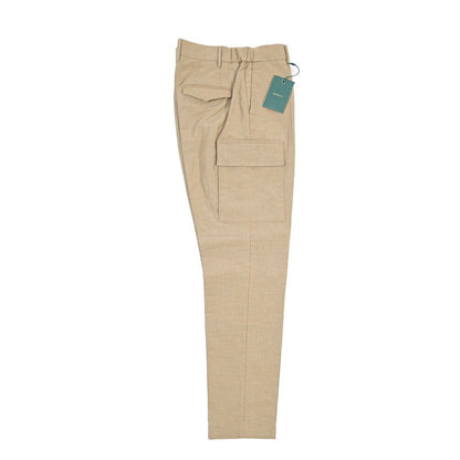 BERWICH “GLOBE CARGO” リネン混コットン カーゴパンツ ベージュ(beige) 50 | GUARDAROBA MILANO OFFICIAL STORE