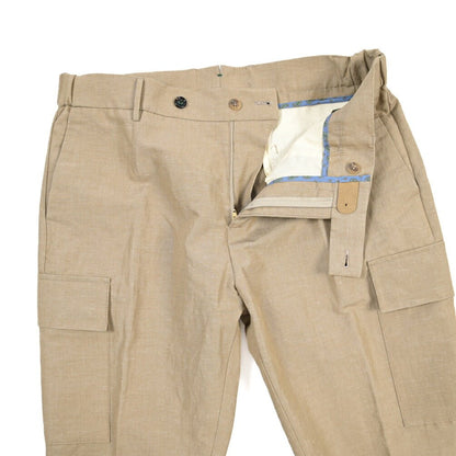 BERWICH “GLOBE CARGO” リネン混コットン カーゴパンツ ベージュ(beige) 50 | GUARDAROBA MILANO OFFICIAL STORE