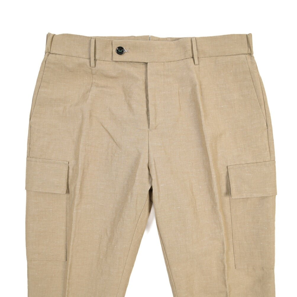 BERWICH “GLOBE CARGO” リネン混コットン カーゴパンツ ベージュ(beige) 50 | GUARDAROBA MILANO OFFICIAL STORE