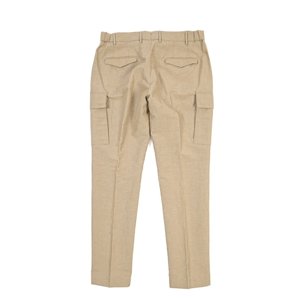 BERWICH “GLOBE CARGO” リネン混コットン カーゴパンツ ベージュ(beige) 50 | GUARDAROBA MILANO OFFICIAL STORE