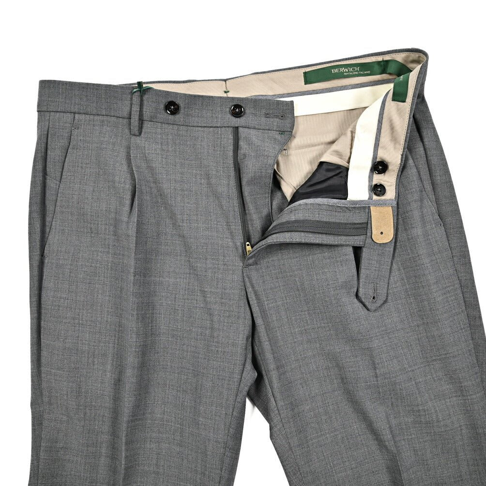 BERWICH "J MORELLO 1P" ストレッチウール ワンタックスラックス｜425008 - 42｜GUARDAROBA MILANO OFFICIAL STORE