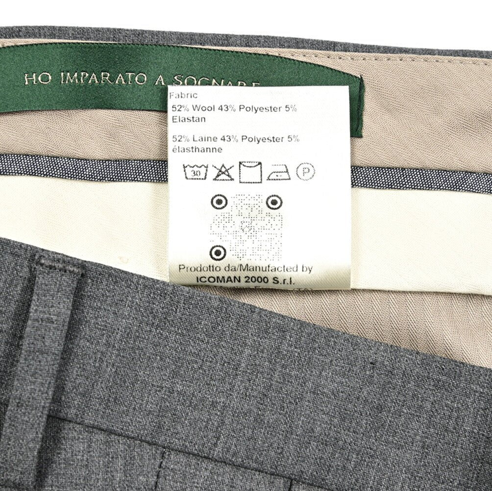 BERWICH "J MORELLO 1P" ストレッチウール ワンタックスラックス｜425008 - 42｜GUARDAROBA MILANO OFFICIAL STORE