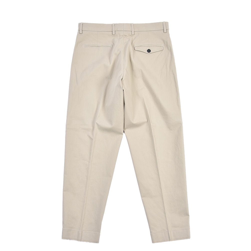 BERWICH “LUCANO CROP” ストレッチコットン ノータックチノパンツ ベージュ(beige) 46 | GUARDAROBA MILANO OFFICIAL STORE