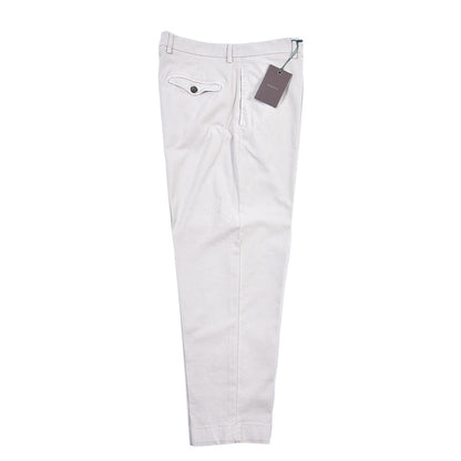 BERWICH “LUCANO CROP” リヨセル混コットン ノータックパンツ ライトグレー(pomice008) 46 | GUARDAROBA MILANO OFFICIAL STORE