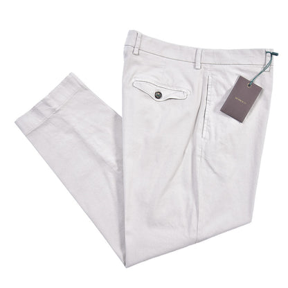 BERWICH “LUCANO CROP” リヨセル混コットン ノータックパンツ ライトグレー(pomice008) 46 | GUARDAROBA MILANO OFFICIAL STORE