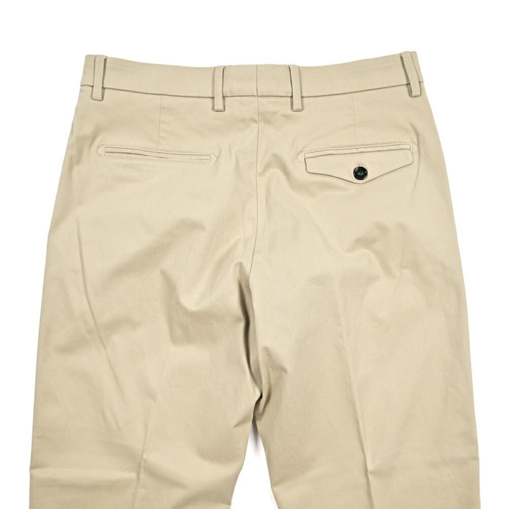 BERWICH “LUCANO CROP” ストレッチコットンチノ ノータックパンツ ベージュ(beige) 46 | GUARDAROBA MILANO OFFICIAL STORE