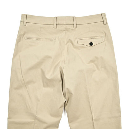 BERWICH “LUCANO CROP” ストレッチコットンチノ ノータックパンツ ベージュ(beige) 46 | GUARDAROBA MILANO OFFICIAL STORE
