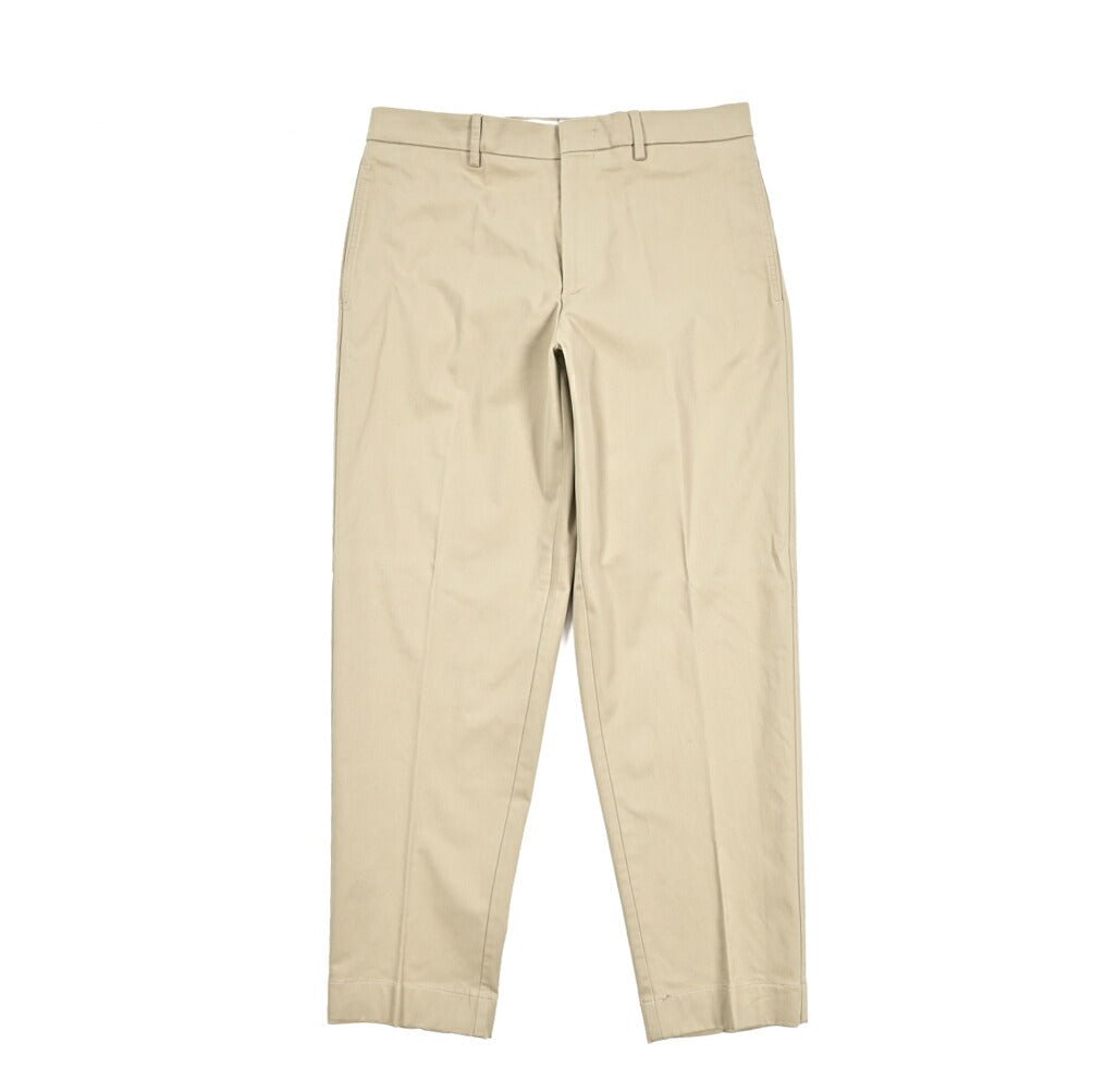 BERWICH “LUCANO CROP” ストレッチコットンチノ ノータックパンツ ベージュ(beige) 46 | GUARDAROBA MILANO OFFICIAL STORE