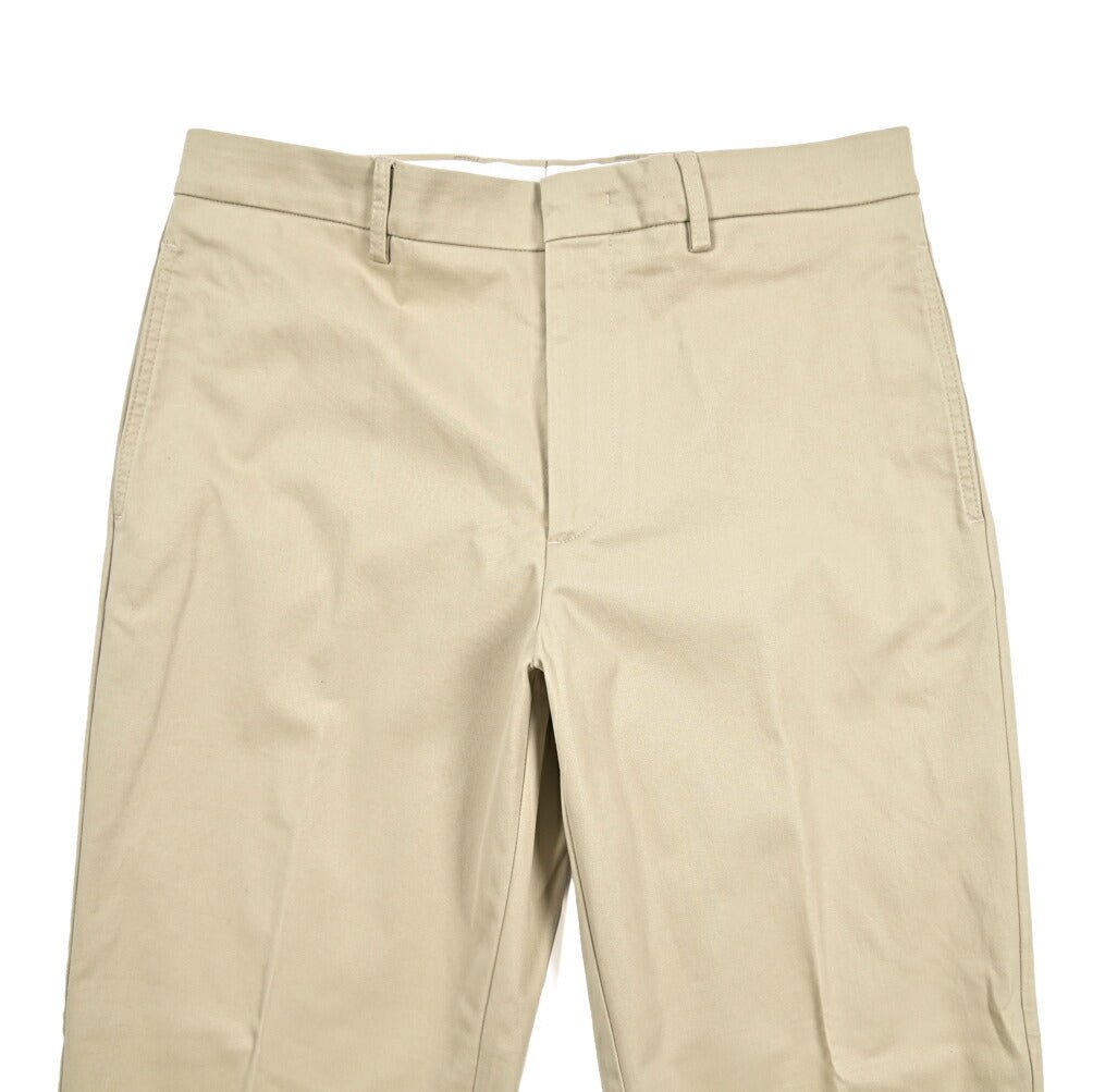 BERWICH “LUCANO CROP” ストレッチコットンチノ ノータックパンツ ベージュ(beige) 46 | GUARDAROBA MILANO OFFICIAL STORE