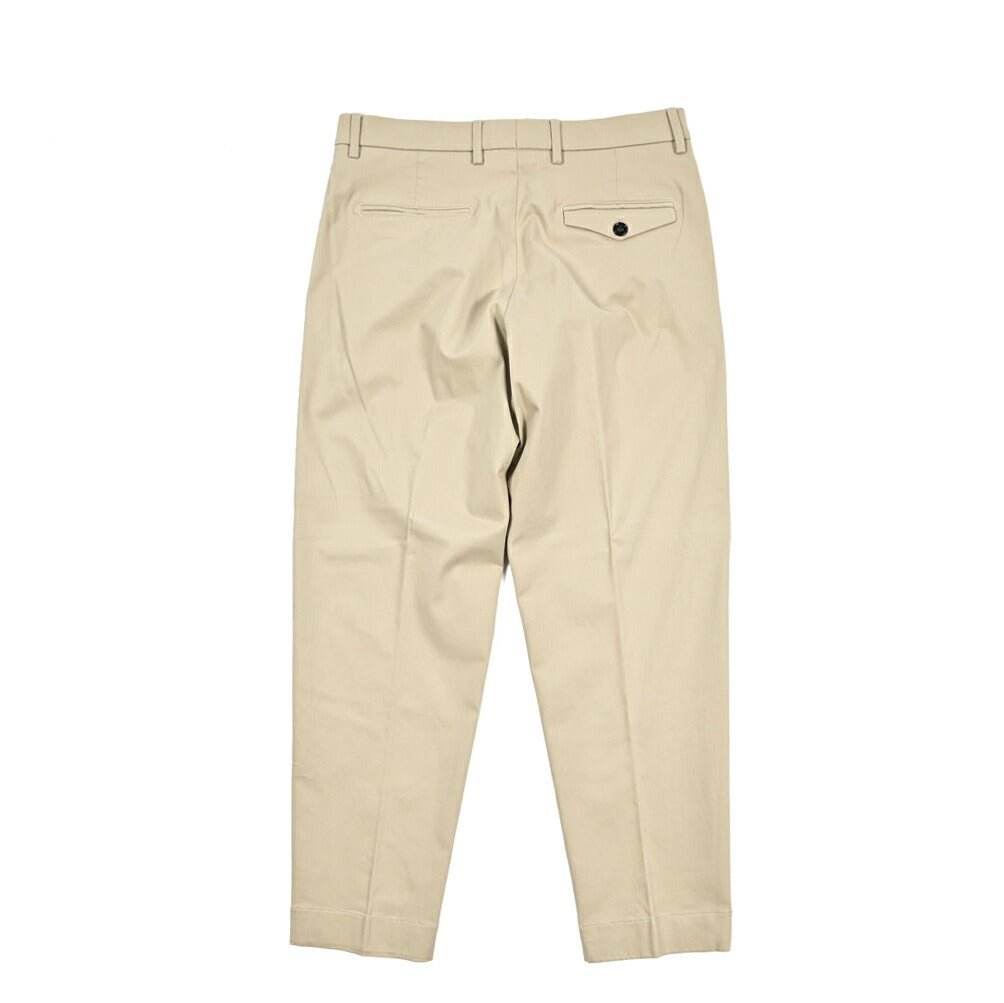 BERWICH “LUCANO CROP” ストレッチコットンチノ ノータックパンツ ベージュ(beige) 46 | GUARDAROBA MILANO OFFICIAL STORE