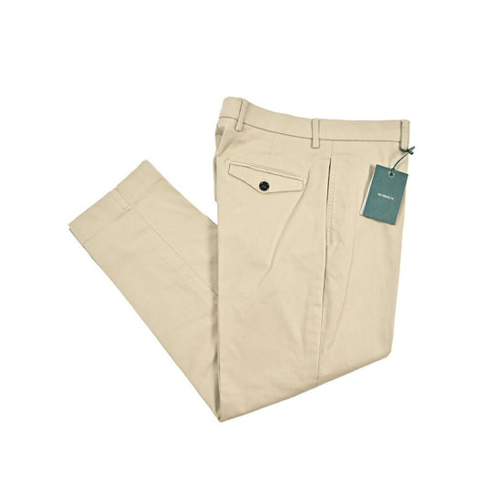 BERWICH “LUCANO CROP” ストレッチコットンチノ ノータックパンツ ベージュ(beige) 46 | GUARDAROBA MILANO OFFICIAL STORE