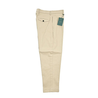 BERWICH “LUCANO CROP” ストレッチコットンチノ ノータックパンツ ベージュ(beige) 46 | GUARDAROBA MILANO OFFICIAL STORE
