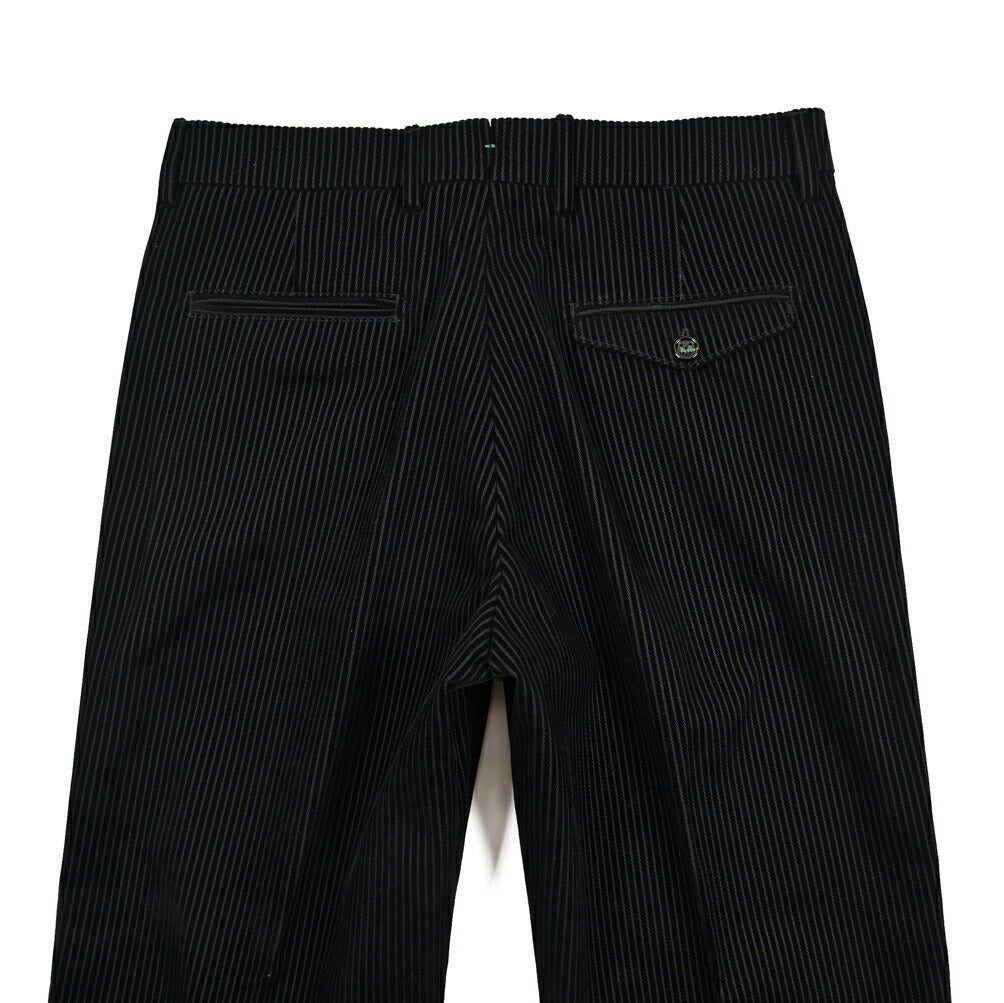 BERWICH “LUCANO LONG” コットン混 中畝コーデュロイワイドパンツ ブラック(black) 46 | GUARDAROBA MILANO OFFICIAL STORE